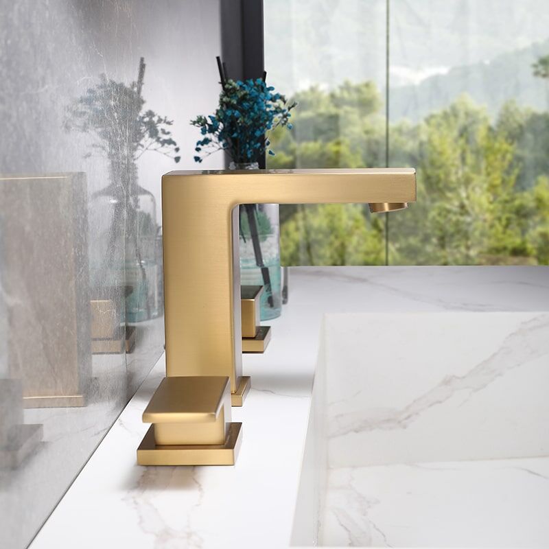 2 Pemegang Basin Faucet Mixer Loyang Disikat Emas Sinki Bilik Mandi Paip 3 Lubang Bilik Air Basin Faucet 2 Pemegang Basin Faucet Mixer Loyang Disikat Emas Sink Tap Tap 3 Lubang Bilik Air Basin Faucet 8 2 Handle Basin Faucet Mixer Brass Brushed Gold Bathroom Sink Tap 3 Holes Bathroom Basin Faucet - Imej 7