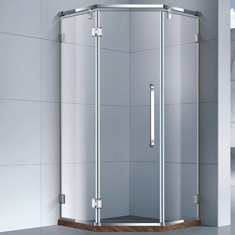 Customized popular glass shower door panel stainless steel hingescreen swing bathroom shower room Bathroom 8mm Tempered Glass Quadrant Enclosure Shower Door Offset Quadrant Enclosure Shower Enclosure MP01131ZR Customized popular glass shower door panel stainless steel hingescreen swing bathroom shower room - Image 4