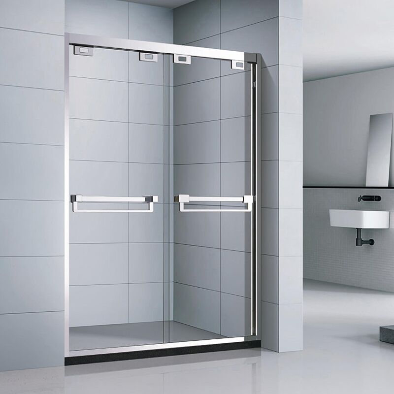 Factory Price Customizable Direct Sale Bathroom Showers Complete Sliding Glass Shower Doors Custom design 10 mm frameless 2 panel bifold bathroom screen single sliding glass shower doors MP2222 Factory Price Customizable Direct Sale Bathroom Showers Complete Sliding Glass Shower Doors - Image 3