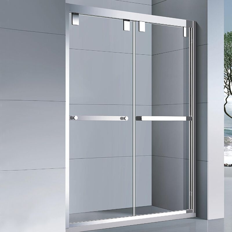 Factory Price Customizable Direct Sale Bathroom Showers Complete Sliding Glass Shower Doors Custom design 10 mm frameless 2 panel bifold bathroom screen single sliding glass shower doors MP3022 Factory Price Customizable Direct Sale Bathroom Showers Complete Sliding Glass Shower Doors - Image 4