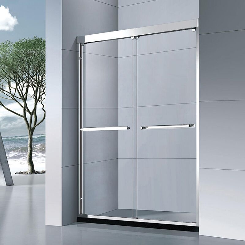 Factory Price Customizable Direct Sale Bathroom Showers Complete Sliding Glass Shower Doors Customized 10mm Hotel Bathroom Double Slider Frameless Tempered Bypass Sliding Glass Shower Door MPTG22 02 Factory Price Customizable Direct Sale Bathroom Showers Complete Sliding Glass Shower Doors