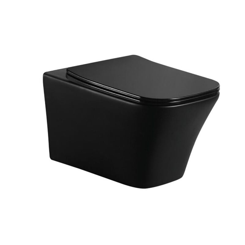 Neu im Angebot: Luxus-Design, mattschwarze Keramiktoilette, randlose Wandtoiletten fürs Badezimmer. Großhandel für moderne Badezimmer-Keramik, mattschwarz, rahmenlose Wandtoiletten UF 1 9321 Neu Kommende Luxus-Design Matt Schwarz Keramik Toilette Rimless Badezimmer Wand Hängen Toiletten