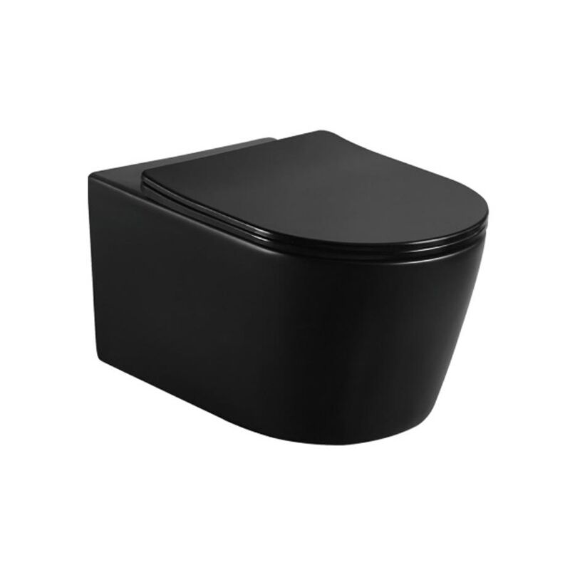 New Coming Luxury Design Matte Black Ceramic Toilet Rimless Bathroom Wall Hung Toilets Wholesale bathroom modern ceramic matte black UF frameless wall mounted toilets 1 9322 New Coming Luxury Design Matte Black Ceramic Toilet Rimless Bathroom Wall Hung Toilets – Bild 4