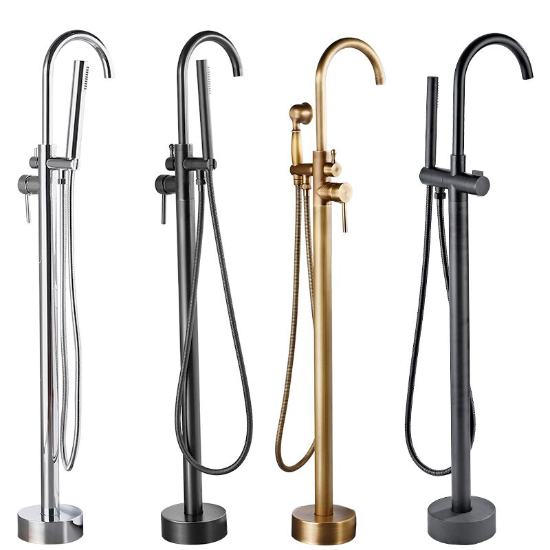 China bathtub faucet supplier watermark and CUPC floor standing brushed bathtub and shower mixer faucets China Bathtub Faucet Supplier Floor Mounted Brass Square Bath Shower Set with Handshower Freestanding Tub Sink Tap 2 Brass square freestanding bathtub faucets