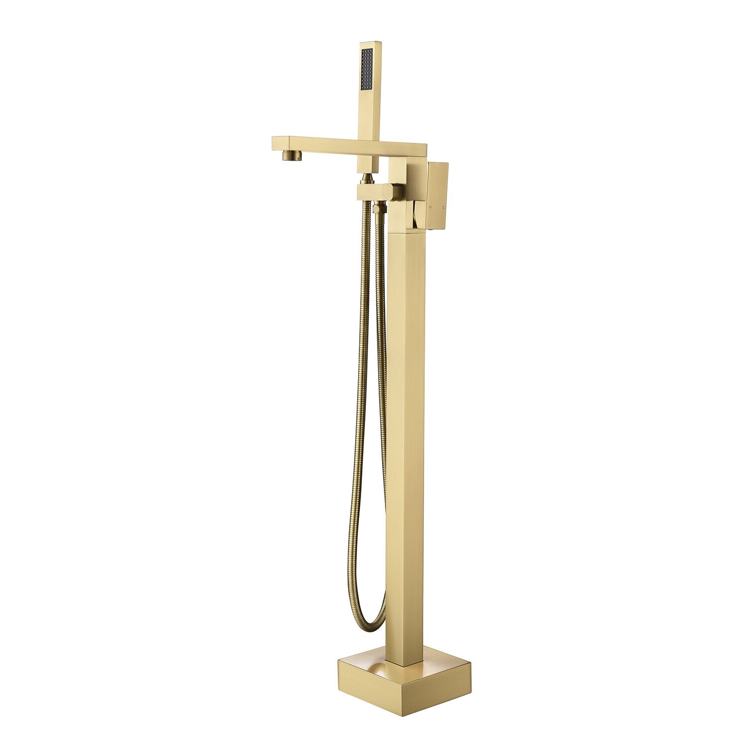 China bathtub faucet supplier watermark and CUPC floor standing brushed bathtub and shower mixer faucets Chrome Waterfall Bathtub Faucet Floor Mounted Brass Square Bath Shower Set with Handshower Freestanding Tub Sink Tap 5 China bathtub faucet supplier watermark and CUPC floor standing brushed bathtub and shower mixer faucets - Image 9