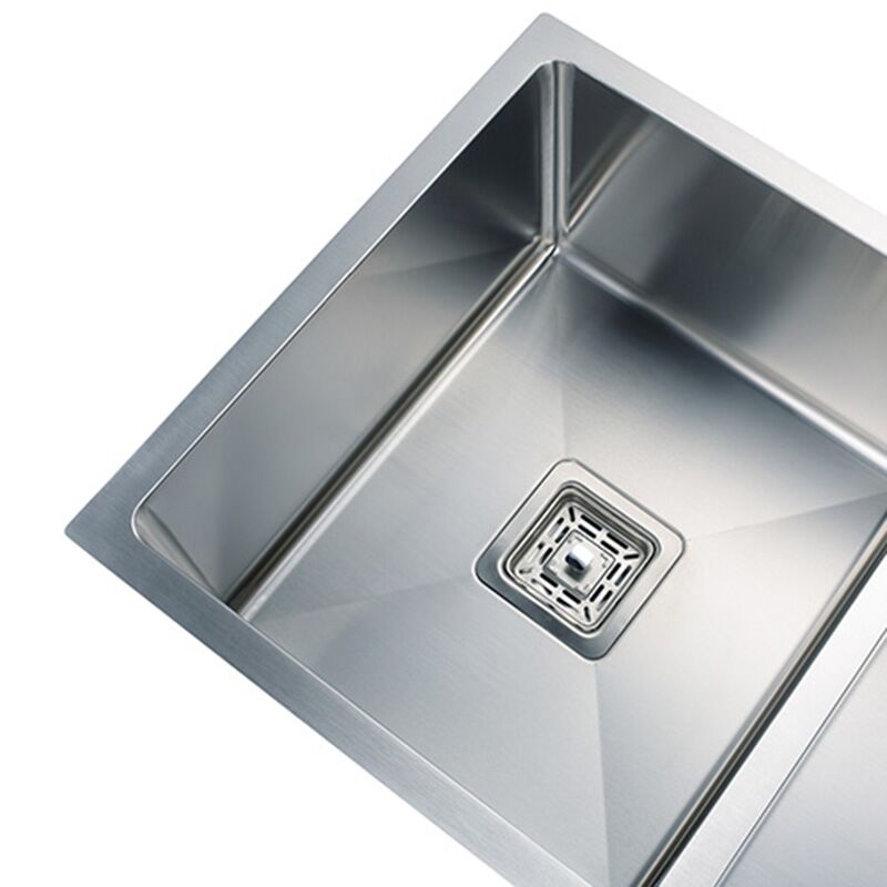 China Factory Wholesale 304 Stainless Steel Handmade Single-Bowl Kitchen Sinks Factory direct double capacity standard double bowl sink 304 stainless steel Not sticky oil kitchen sink 6 MP775 China Factory Wholesale 304 Stainless Steel Handmade Single-Bowl Kitchen Sinks - Image 12