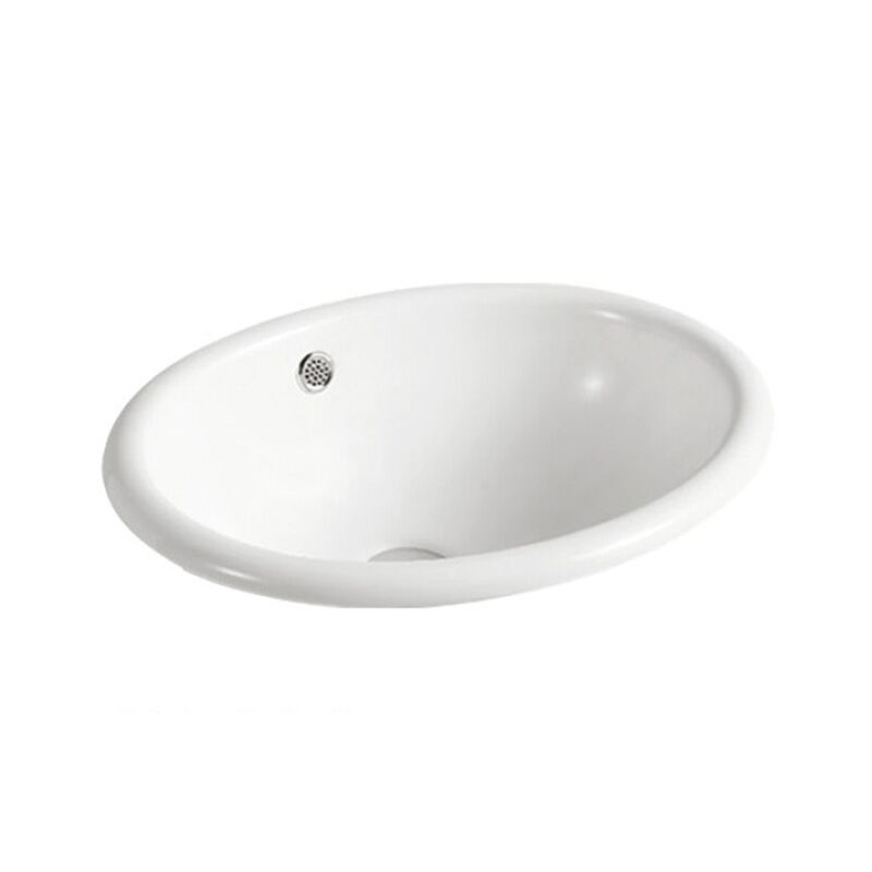 MOPO vente chaude salle de bains en céramique sanitaires blanc ovale évier lavabo hôtel maison vente chaude porcelaine céramique couleur blanche sanitaires ovale évier ce salle de bain lavabo AB 014 MOPO hot sale bathroom ceramic sanitary ware white oval sink washbasin – Image 4