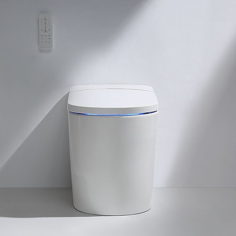 Toilettes modernes à chasse d'eau automatique avec siphon intégré, toilettes intelligentes en céramique, toilettes M6 9 Toilettes intelligentes intégrées sans réservoir automatiques propres