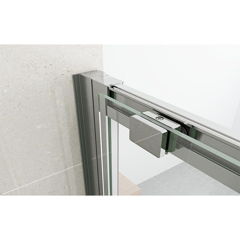 MOPO Hot Selling High Quality Bathroom Customized Transparent Frameless Tempered Glass Shower Door MP NS04 NS4 002 min Aluminum alloy frame glass shower door