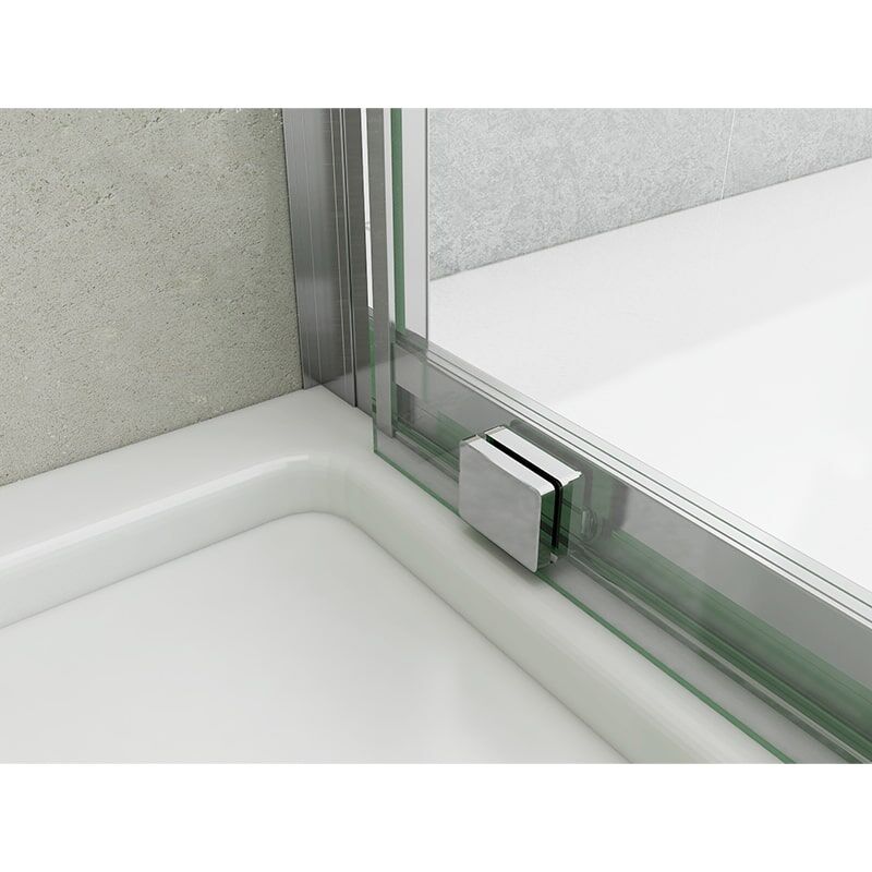 MOPO Hot Selling High Quality Bathroom Customized Transparent Frameless Tempered Glass Shower Door MP NS04 NS4 003 min Aluminum alloy frame glass shower door