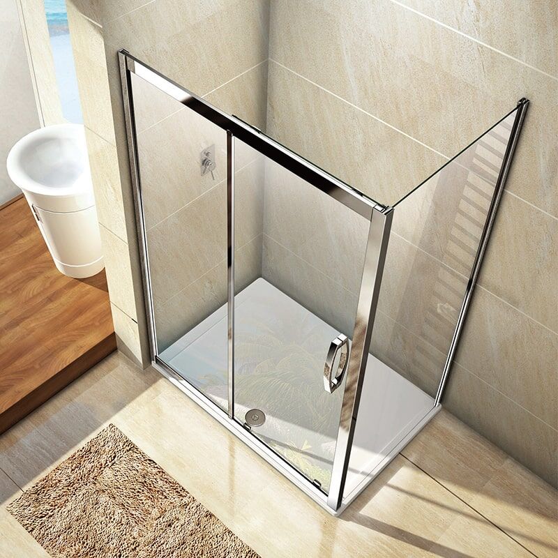 New custom full set waterproof tempered glass pivot hinged shower door MP PR04 shower doorSXT P min 1 Durable Stainless Steel 8mm Tempered Glass Sliding Door