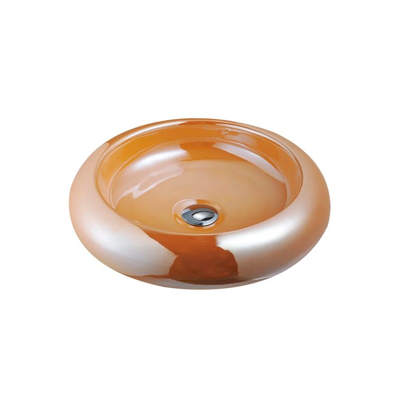 Baño de lujo Fregadero grande de piedra dura Lavabo de cerámica Contenedor de baño Chapado en oro MPMarbled005 lavabo YITAI WR005 1 min Art bathroom basin ceramic sink