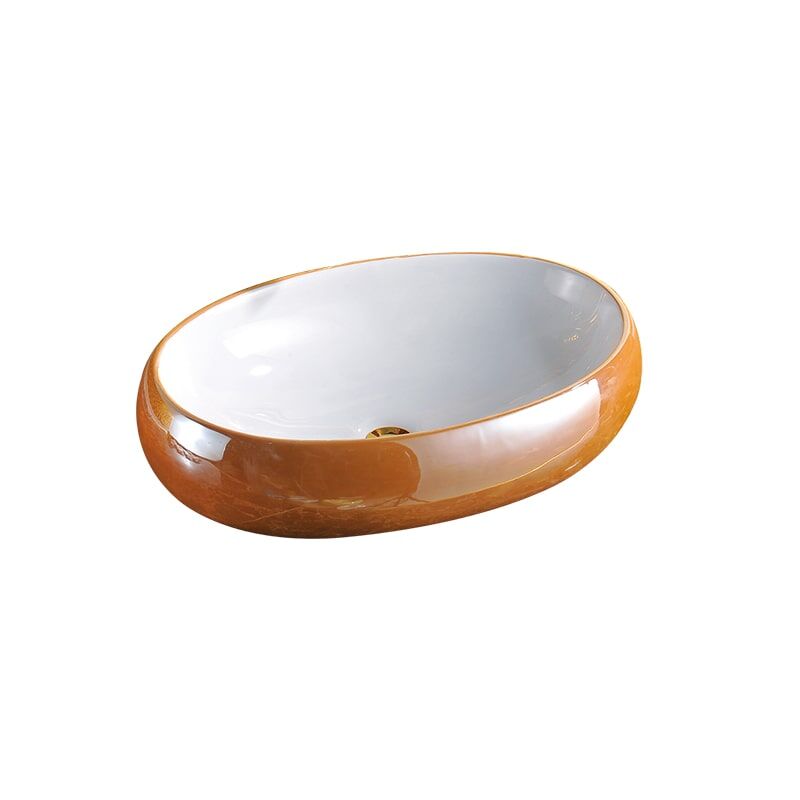 Baño de lujo Fregadero grande de piedra dura Lavabo de cerámica Contenedor de baño Chapado en oro MPMarbled005 lavabo YITAI WR005 2 min Art bathroom basin ceramic sink