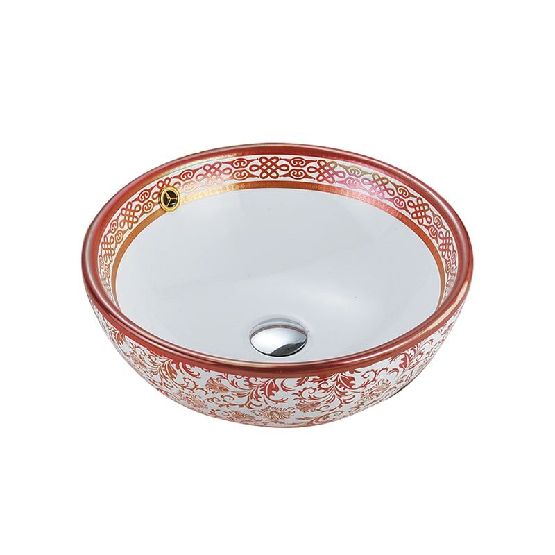 Baño de lujo Fregadero grande de piedra dura Lavabo de cerámica Contenedor de baño Chapado en oro MPMarbled005 lavabo YITAI WR005 4 min Lavabo de baño europeo moderno chapado en oro