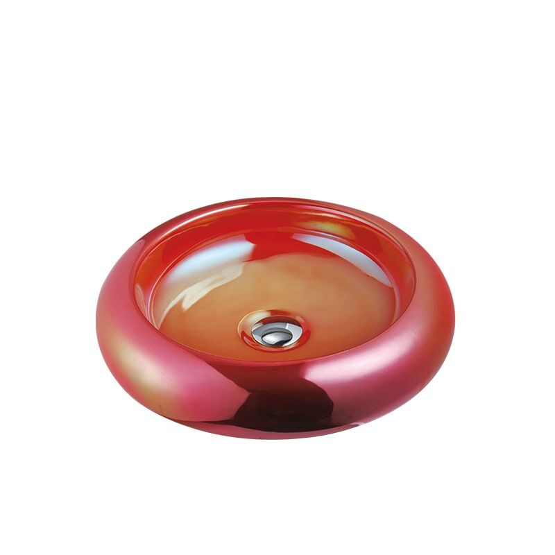 Baño de lujo Fregadero grande de piedra dura Lavabo de cerámica Contenedor de baño Chapado en oro MPMarbled005 lavabo YITAI WR005 5 min Lavabo de baño europeo moderno chapado en oro