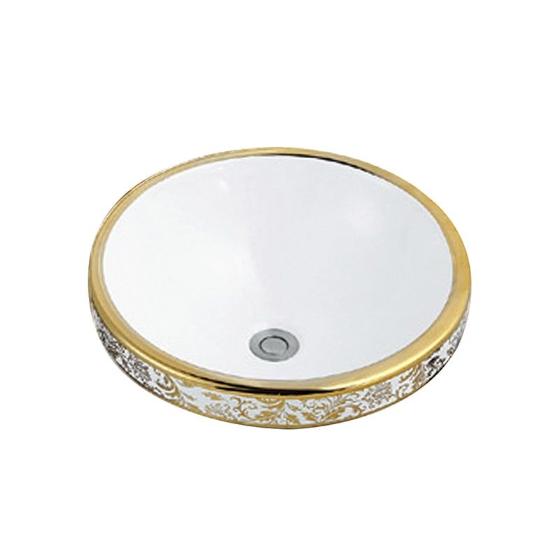 Gold Plated Countertop Washbasin Irregular Ceramic Washbasin Bathroom Luxury Gold Container Sink MP Gold 022 basinYITAI G022 4 min Irregular Art Ceramic Basin