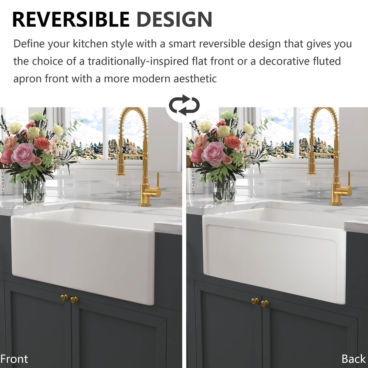 Popular Design CUPC Rectangular Single Bowl Ceramic Farmhouse Apron Front Kitchen Sink 30 L x 20 W Farmhouse Kitchen Sink FKS3020R 9 Popular Design CUPC Rectangular Single Bowl Ceramic Farmhouse Apron Front Kitchen Sink - الصورة 8