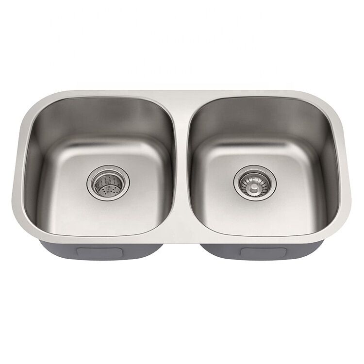 Kitchen Sink Stainless Steel Double Bowl Drop Sink 8247 in Stock Kitchen Sink Stainless Kitchen Sink Stainless Steel Double Bowl Drop Sink