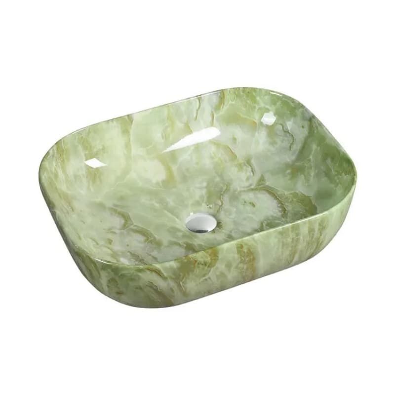Marble  Watercolor Bathroom Ceramic Sinks Chaozhou OEM Art Basin Villa Apartment Washroom Ceramic Basin Bath Sink