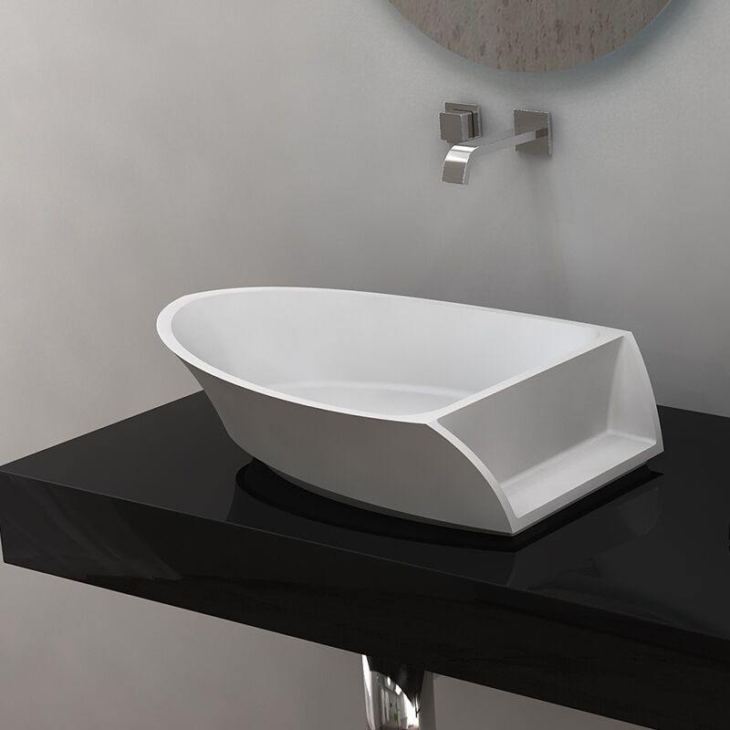 Bath Room Cabinet Boat Shape Wash Basin Stone Resin Artificial Bathroom Special Sink Bath Vanity White Basin BS 8345 Bellissimo Bath Room Cabinet Bath Room Cabinet Boat Shape Wash Basin Stone Resin Artificial Bathroom Special Sink Bath Vanity White Basin