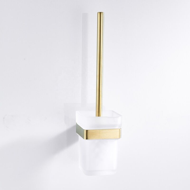 Bathroom Accessories Metal Toilet Brush With Holder Stand Wall Mounted Brushed Golden Bathroom Cleaning Brush Bathroom Accessories Metal Toilet Brush With Bathroom Accessories Metal Toilet Brush With Holder Stand Wall Mounted Brushed Golden Bathroom Cleaning Brush