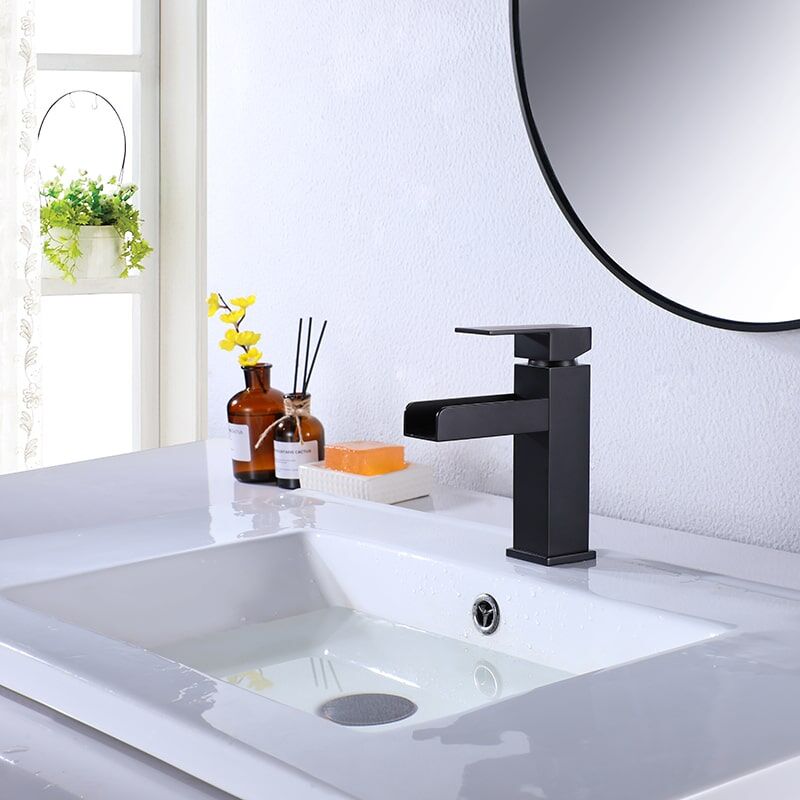 Bathroom Faucet Single Handle Stainless Steel Waterfall Basin Faucet Washroom Mixers Taps Of Basin Bathroom Faucets Waterfall Bathroom Basin Faucet Mixer Tap Wash Basin Faucet 2 Bathroom Faucet Single Handle Stainless Steel Waterfall Basin Faucet Washroom Mixers Taps Of Basin - Image 8