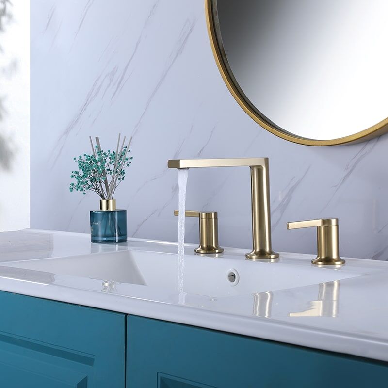 Brushed Gold 2 Handle 8 Inch Brass Sink Faucet 3 Hole Widespread Bathroom Faucet Brushed Gold 2 Handle 8 Inch Brass Sink Faucet 3 Hole Widespread Bathroom Faucet Brushed Gold 2 Handle 8 Inch Brass Sink Faucet 3 Hole Widespread Bathroom Faucet