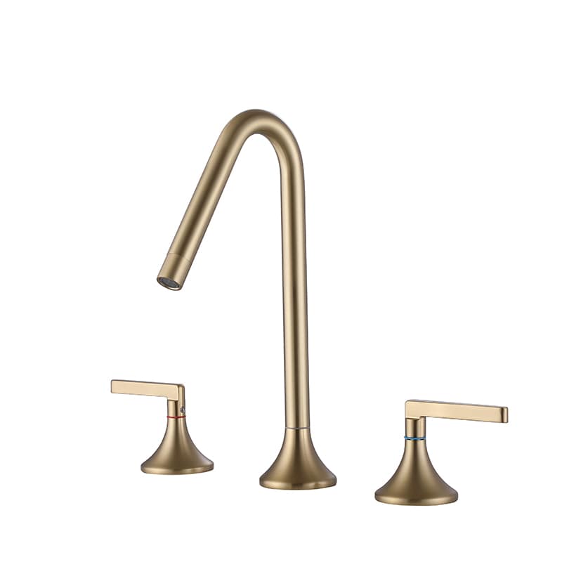 China Faucet Manufacturer and Supplier Matt Black 2 Handle Brass Bathroom Sink Faucet 3 Hole Desk basin faucets Brushed Gold Bathroom Faucet 2 Handle 3 Hole Brass Sink Faucet Bathroom Basin Water Mixer Taps For Bathroom 1 China Faucet Manufacturer and Supplier Matt Black 2 Handle Brass Bathroom Sink Faucet 3 Hole Desk basin faucets – Image 11