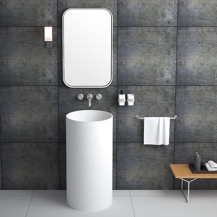 Floor Mounted Manmade Stone Sink Free Standing Resin Art Basin With Pedestal Bs 8516 Floor Mounted Manmade Stone Floor Mounted Manmade Stone Sink Free Standing Resin Art Basin With Pedestal