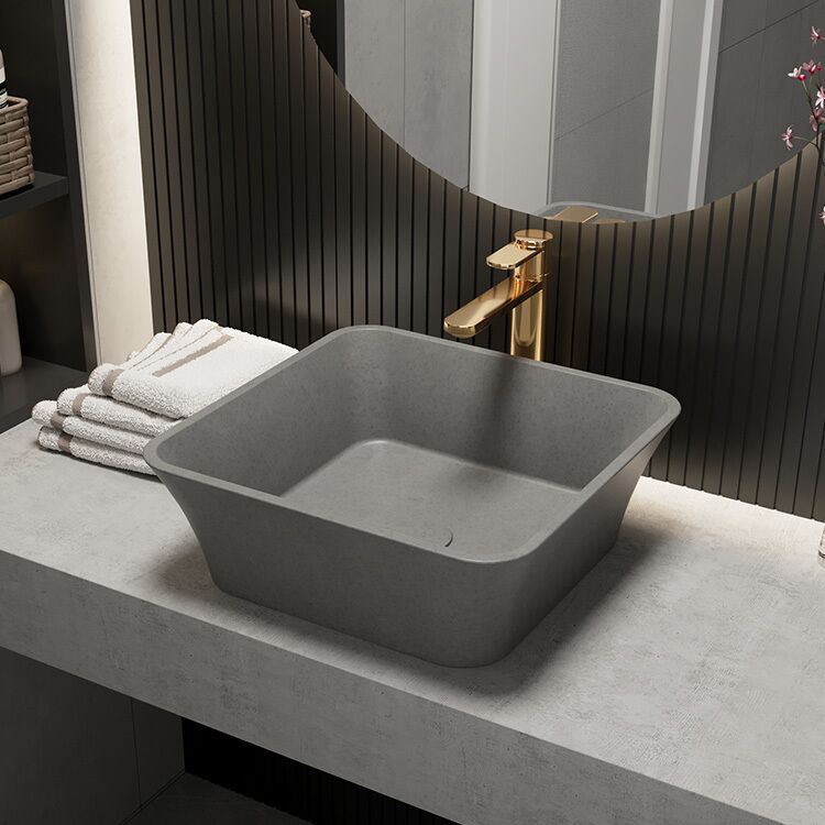 China Wholesale Price Square Lavatory Bathroom Vessel Sink Art Basin Luxury Concrete Above Counter Top Wash Basin China Wholesale Price Square Lavatory Bathroom China Wholesale Price Square Lavatory Bathroom Vessel Sink Art Basin Luxury Concrete Above Counter Top Wash Basin