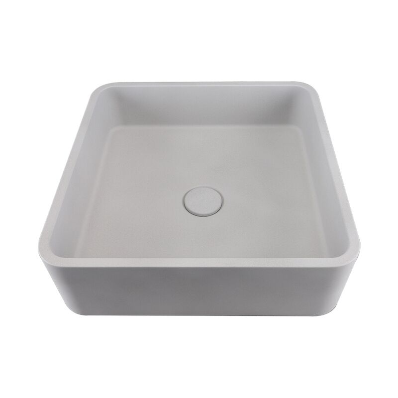 China square Modern Concrete Wash Basin Cement Concrete Bathroom Sink China square Modern Concrete Wash Basin China square Modern Concrete Wash Basin Cement Concrete Bathroom Sink