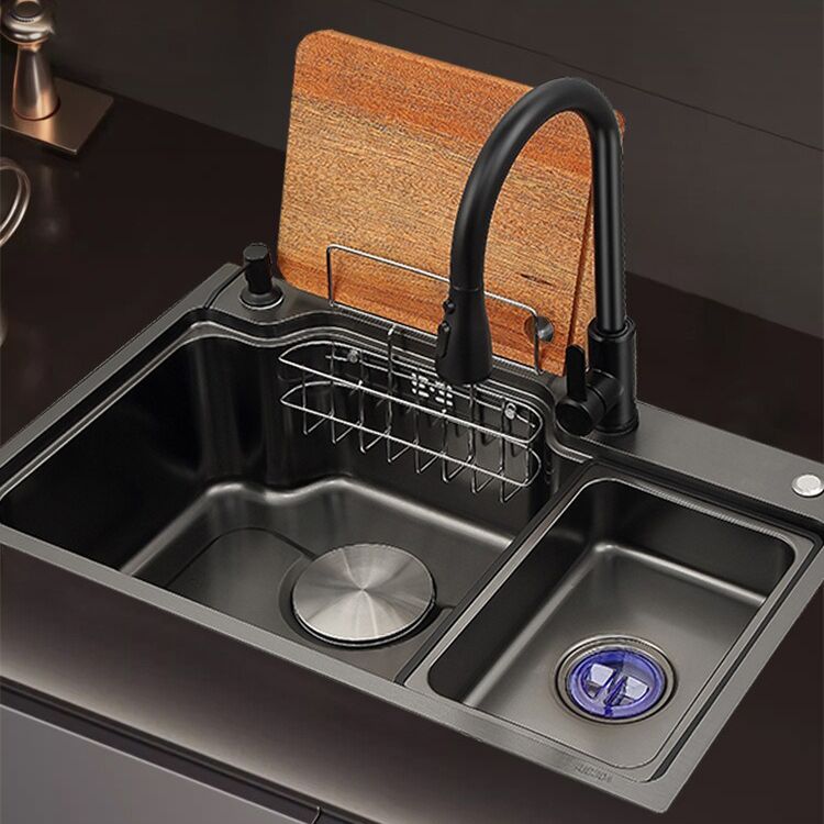 Custom Made Stainless Steel Kitchen Sink Drain Board Square Basin Sponge Holder Handmade Nano Surface Counter Undermount Custom Made Stainless Steel Kitchen Sink Custom Made Stainless Steel Kitchen Sink Drain Board Square Basin Sponge Holder Handmade Nano Surface Counter Undermount