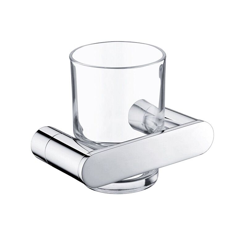 Easy to Install Solid Color 304 Stainless Steel Glass Wall Mounted Toothbrush Cup Holder