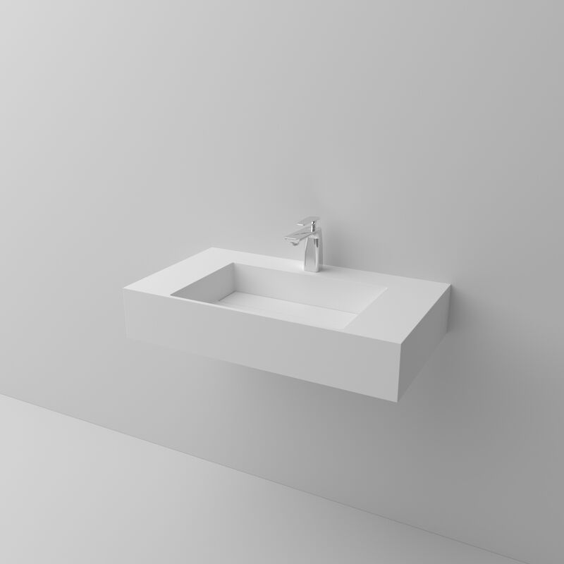 Exquisite Wall-mounted Basin, White Acrylic Basin, Easy to Clean and Durable Exquisite Wall mounted Basin White Acrylic Exquisite Wall-mounted Basin, White Acrylic Basin, Easy to Clean and Durable