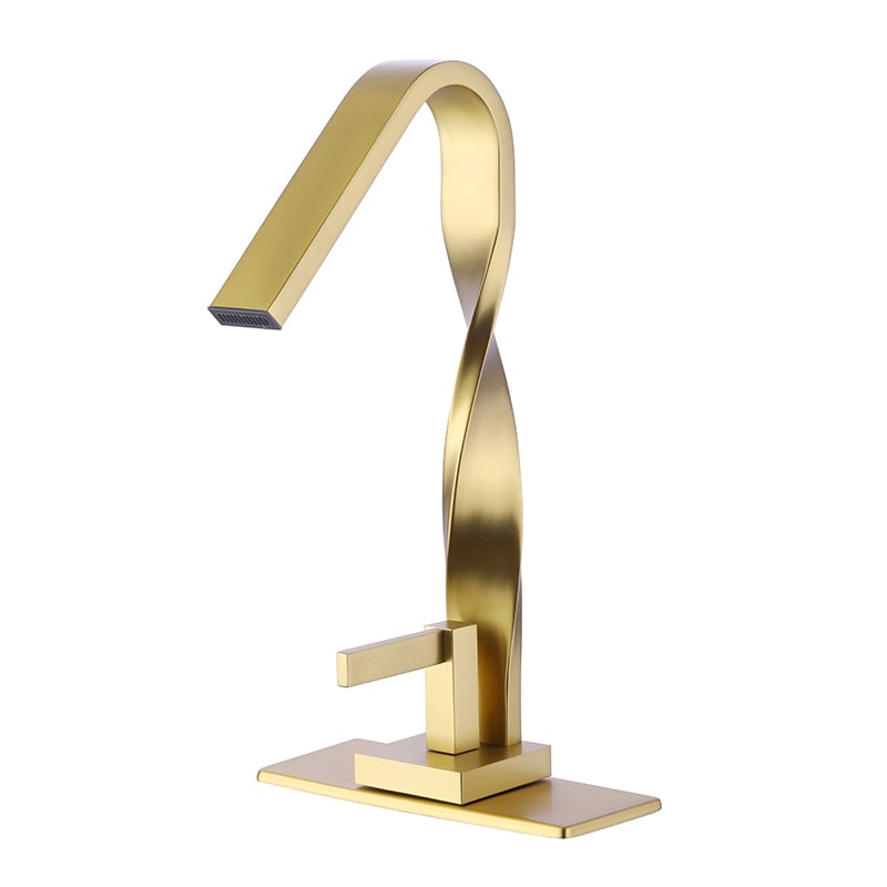 Factory Wholesale Bathroom Taps Faucet Brass Distorted Waterfall Basin Faucet Factory wholesale Bathroom Taps Faucet Brass Distorted Waterfall Basin Faucet 1 Torneiras de banheiro por atacado de fábrica Torneira de latão distorcida em cascata Torneira para bacia