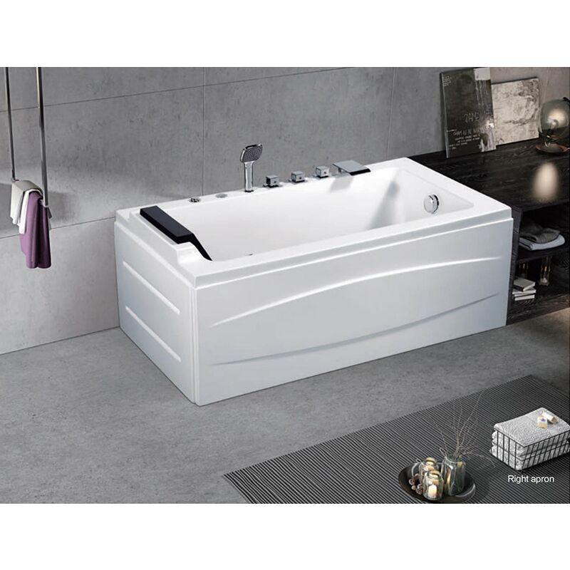 1 Person Whirlpool Massage Bathtub Tub Hot Freestanding Spa Tub Freestanding Bath Soaking Bathtub Bathroom Freestanding Tub