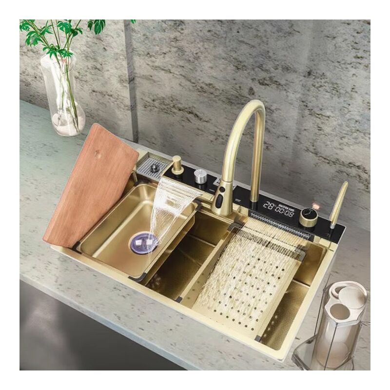 Golden Nano Whale Flying Rain Waterfall Stainless Steel Kitchen Sink Pull-Out Faucet Counter Installation Faucet Golden Nano Whale Flying Rain Waterfall Stainless 1.jpg 800x800 1 Golden Nano Whale Flying Rain Waterfall Stainless Steel Kitchen Sink Pull-Out Faucet Counter Installation Faucet