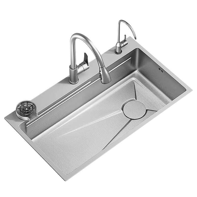 SUS304 Stainless Steel Thickened Sink Kitchen Large Single Sink Undercounter Washbasin Honeycomb Embossed SUS304 Stainless Steel Thickened SUS304 Stainless Steel Thickened Sink Kitchen Large Single Sink Undercounter Washbasin