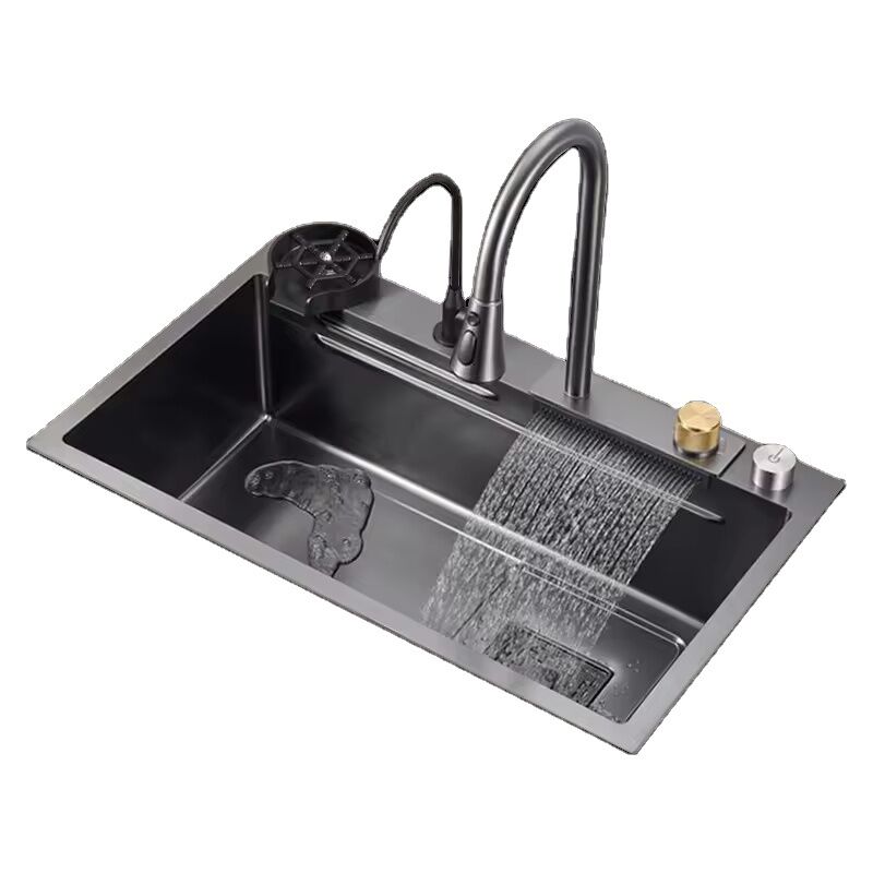 Hot Selling Modern Style Sink Stainless Steel 304 Multifunctional Waterfall Kitchen Sink Hot Selling Modern Style Sink Stainless Hot Selling Modern Style Sink Stainless Steel 304 Multifunctional Waterfall Kitchen Sink