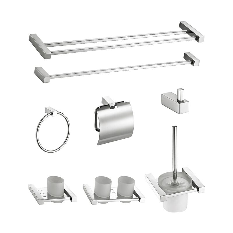 Hotel Apartment Project Commercial Stainless Steel 304 Bathroom Hardware Set Wall Mounted Bathroom Accessories Hotel Apartment Project Commercial Stainless Steel Hotel Apartment Project Commercial Stainless Steel 304 Bathroom Hardware Set Wall Mounted Bathroom Accessories
