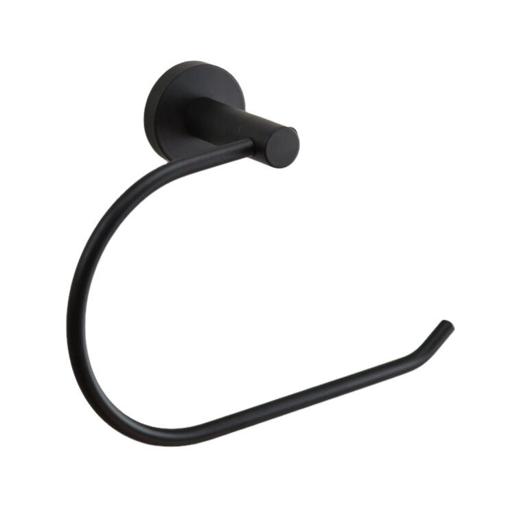 Hotel Bathroom Accessories Round Matt Black Single Hand Towel Rail Ring 304 Stainless Steel Towel Holder Hotel Bathroom Accessories Round Matt Black Hotel Bathroom Accessories Round Matt Black Single Hand Towel Rail Ring 304 Stainless Steel Towel Holder