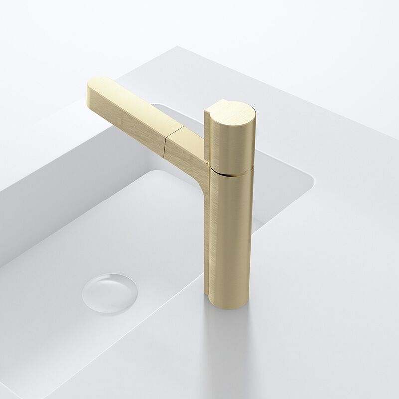 Wholesale Bathroom Sink Faucet with Pull Out Sprayer, Brushed Gold Fahrenheit Degree Temperature LED Digital Display Bathroom Bains Faucets LAZ HOME Bathroom Sink Faucet with Pull Out Sprayer Fahrenheit Degree Temperature LED Digital Display Faucet 4 Wholesale Bathroom Sink Faucet with Pull Out Sprayer, Brushed Gold Fahrenheit Degree Temperature LED Digital Display Bathroom Bains Faucets - Imagem 4