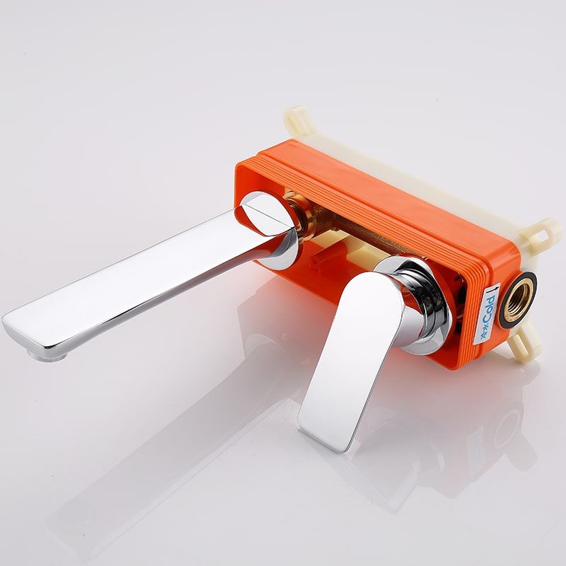 Wholesale Brass Hotel Bathroom Water Tap Single Lever Chrome Embedded Wall Mounted Hot And Cold Basin Faucet Latest arrival Hotel Bathroom water tap Single lever Chrome Embedded Wall mounted Hot and Cold Basin Faucet 24 Wholesale Brass Hotel Bathroom Water Tap Single Lever Chrome Embedded Wall Mounted Hot And Cold Basin Faucet - Imagem 12