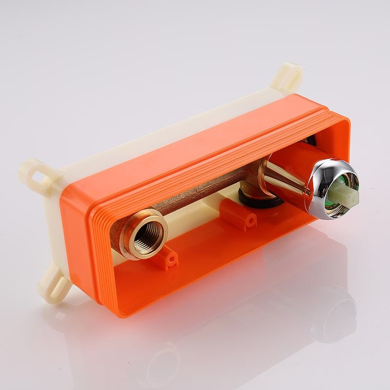 Wholesale Brass Hotel Bathroom Water Tap Single Lever Chrome Embedded Wall Mounted Hot And Cold Basin Faucet Latest arrival Hotel Bathroom water tap Single lever Chrome Embedded Wall mounted Hot and Cold Basin Faucet 32 Wholesale Brass Hotel Bathroom Water Tap Single Lever Chrome Embedded Wall Mounted Hot And Cold Basin Faucet - Imagem 4