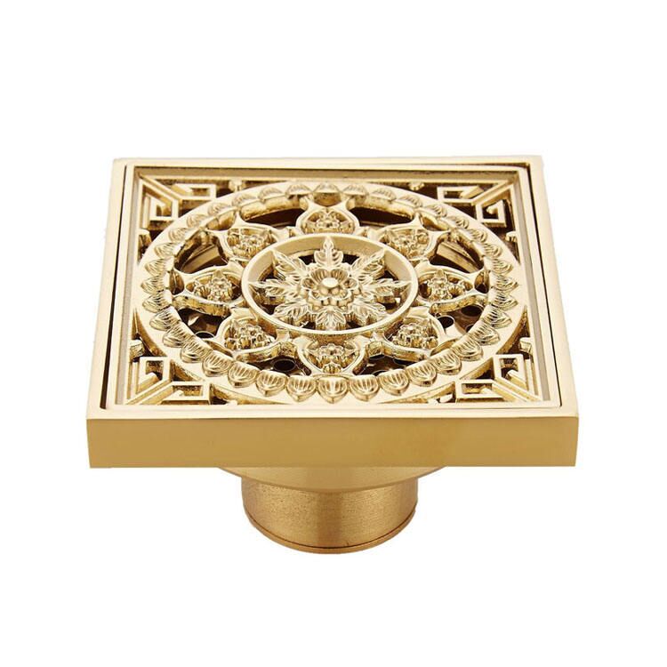 Gold Bathroom Shower Drain Square Full Copper Luxury Floor Drain MOPO BD 1031 Gold Bathroom Shower Drain Square Full Copper Luxury Floor Drain Gold Bathroom Shower Drain Square Full Copper Luxury Floor Drain