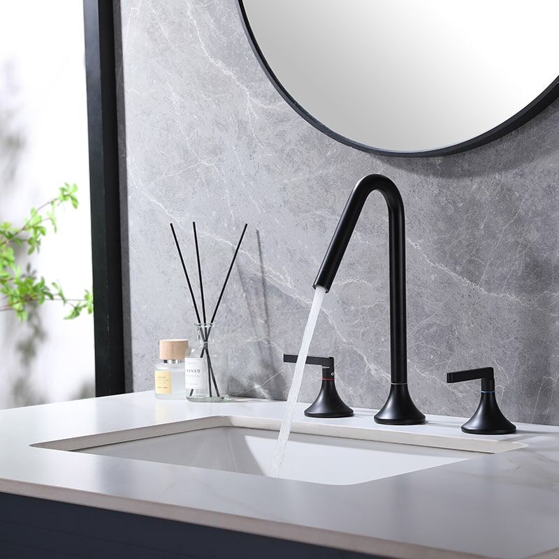 China Faucet Manufacturer and Supplier Matt Black 2 Handle Brass Bathroom Sink Faucet 3 Hole Desk basin faucets Matt Black 2 Handle Brass Bathroom Sink Faucet 3 Hole Desk basin faucets 10 China Faucet Manufacturer and Supplier Matt Black 2 Handle Brass Bathroom Sink Faucet 3 Hole Desk basin faucets – Image 3