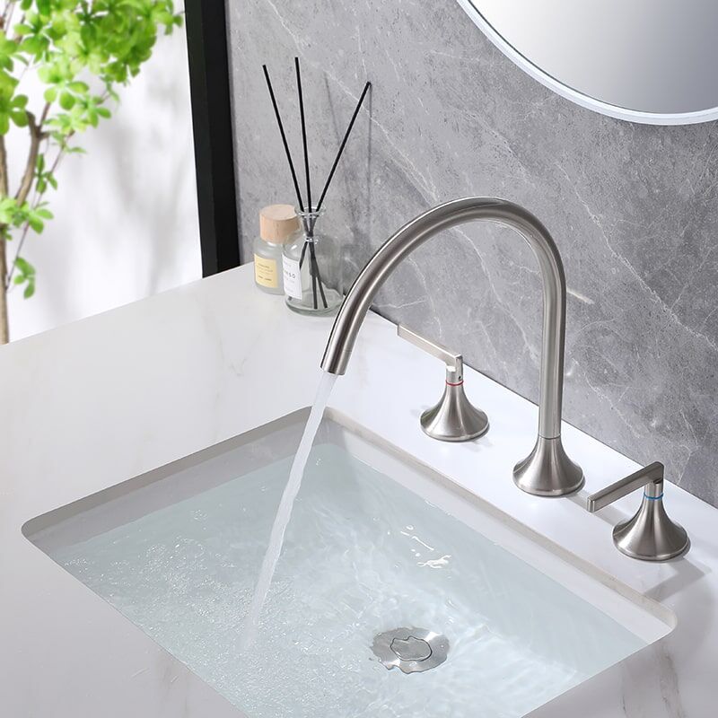 China Faucet Manufacturer Modern Bathroom Basin Faucet 3 Hole 2 Handle Bathtub Mixer Tap Faucet Sinks Taps For Kitchen Bathroom Modern Bathroom Basin Faucet 3 Hole 2 Handle Bathtub Mixer Tap Faucet Sinks Taps For Kitchen Bathroom 11 China Faucet Manufacturer Modern Bathroom Basin Faucet 3 Hole 2 Handle Bathtub Mixer Tap Faucet Sinks Taps For Kitchen Bathroom - Image 4