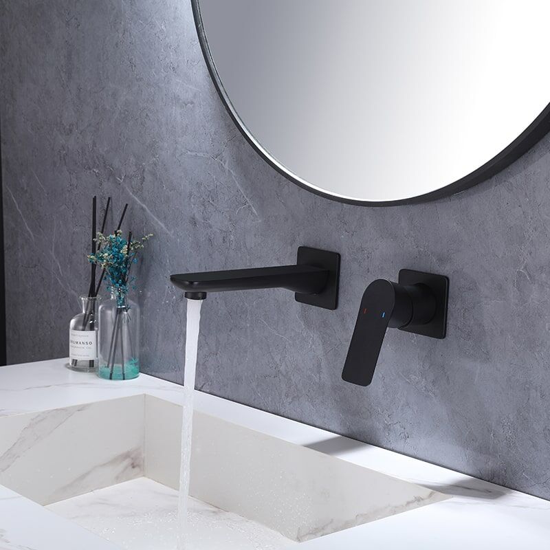 Wholesale Modern Design Bathroom Wall Mounted Metal Concealed Basin Mixer Tap Brass Wash Basin Faucets Modern Design Bathroom Wall Mounted Metal Concealed Basin Mixer Tap Brass Wash Basin Faucet 3 Wholesale Modern Design Bathroom Wall Mounted Metal Concealed Basin Mixer Tap Brass Wash Basin Faucets - Imagen 3