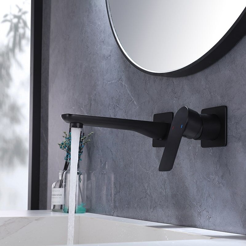 Wholesale Modern Design Bathroom Wall Mounted Metal Concealed Basin Mixer Tap Brass Wash Basin Faucets Modern Design Bathroom Wall Mounted Metal Concealed Basin Mixer Tap Brass Wash Basin Faucet 6 Wall Mounted Metal Concealed Basin faucet