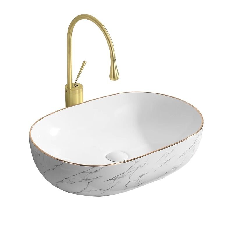 Modern Design Luxury Bathroom Sinks Marble Pattern Glossy White Above Counter Washing Basin Washbasin Modern Design Luxury Bathroom Sinks Marble Modern Design Luxury Bathroom Sinks Marble Pattern Glossy White Above Counter Washing Basin Washbasin